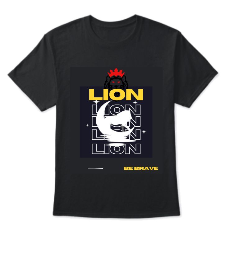 Lion on the moon T-shirt - Front