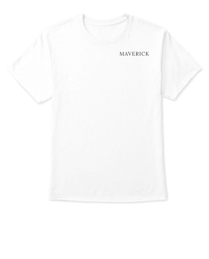 MAVERICK BACK PRINTED HALF SLEEVES TSHIRTS - Front