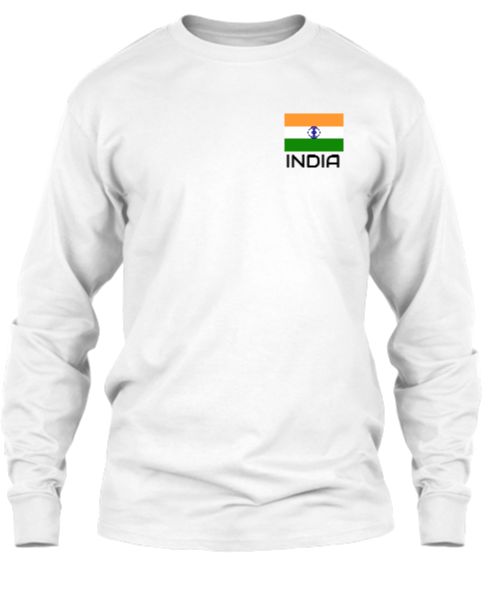 MEN'S FULL SLEEVE T-SHIRT WITH INDIAN FLAG - Front