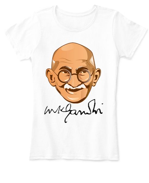 Mohandas Karamchand Gandhi (Women's T-shirt  by MFI) - Front