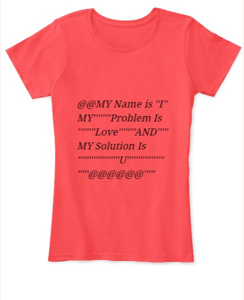 @@MY Name is ''I'' MY''''''''Problem Is ''''''''Love''''''''AND'''''''''' MY Solution Is '''''''''''''''''''U''''''''''''''''' '''''@@@@@@''''' - Front