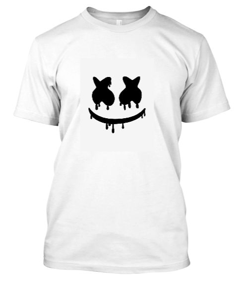 Marshmello Mask Half Sleeve T-shirt - Front