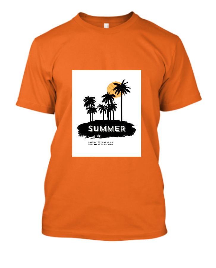 Men Solid Round Neck Cotton Blend T-Shirt - Front