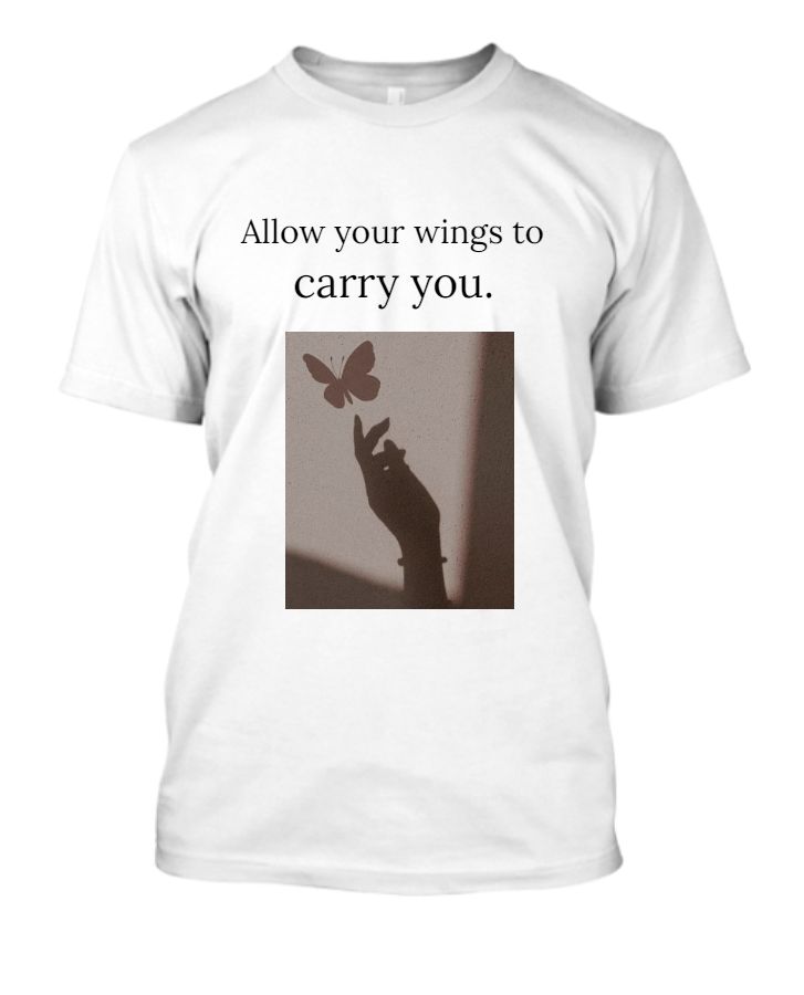 Men’s Half Sleeve Round Neck Allow your wings to carry you T-Shirt - Front