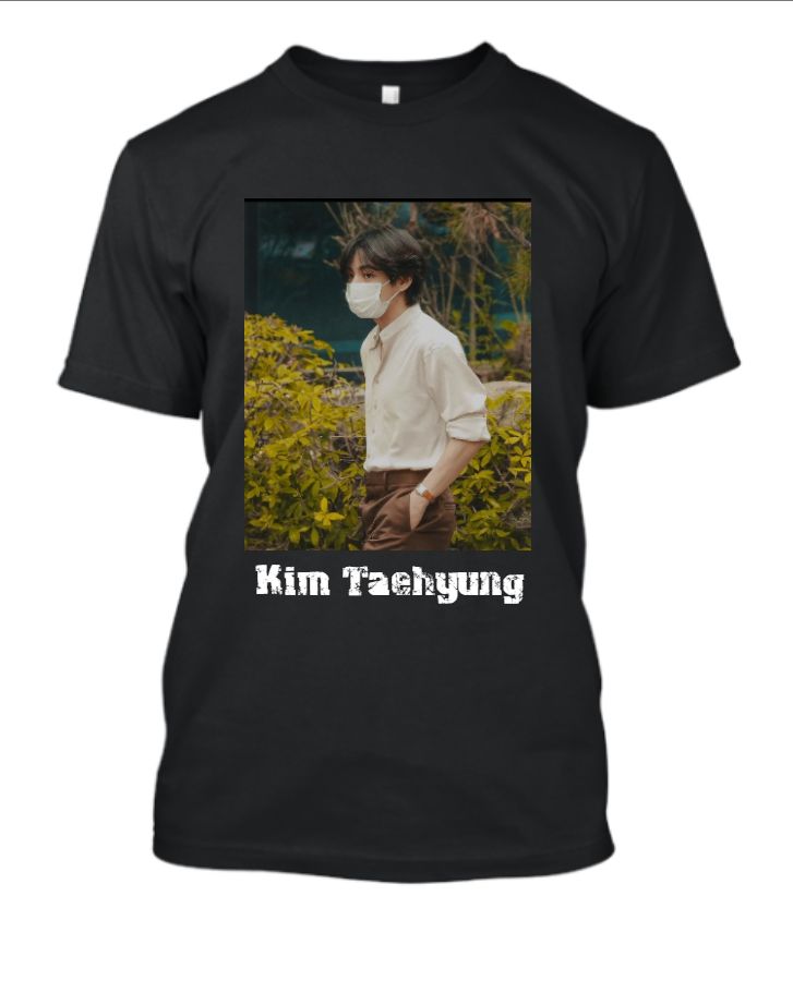 Men’s Half Sleeve Round Neck BTS Kim taehyung T-Shirt - Front