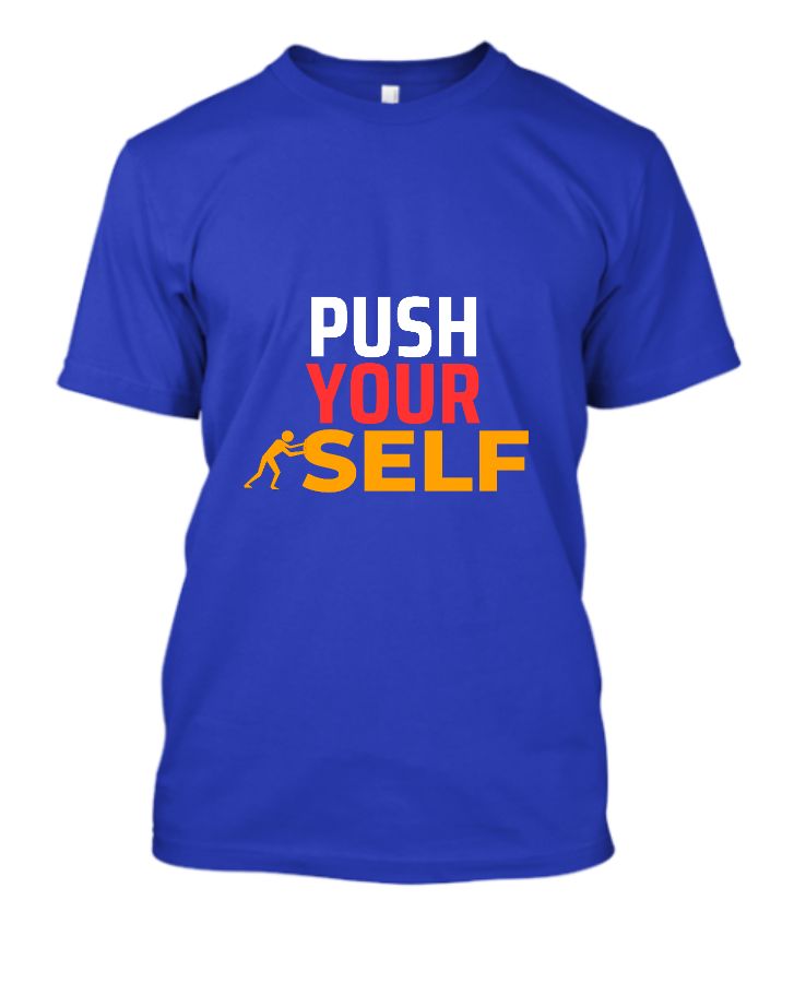 Men’s Half Sleeve Round Neck Push Yourself - Front