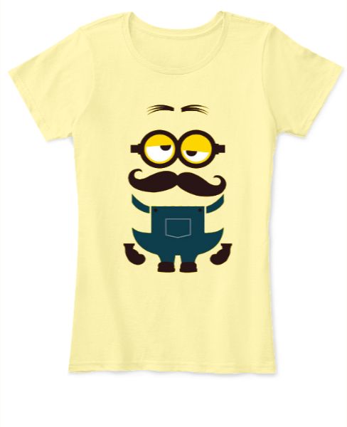 Minions Girls Yellow Printed  T-shirt - Front