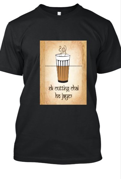 Multi Color cutting chai t-shirt - Front