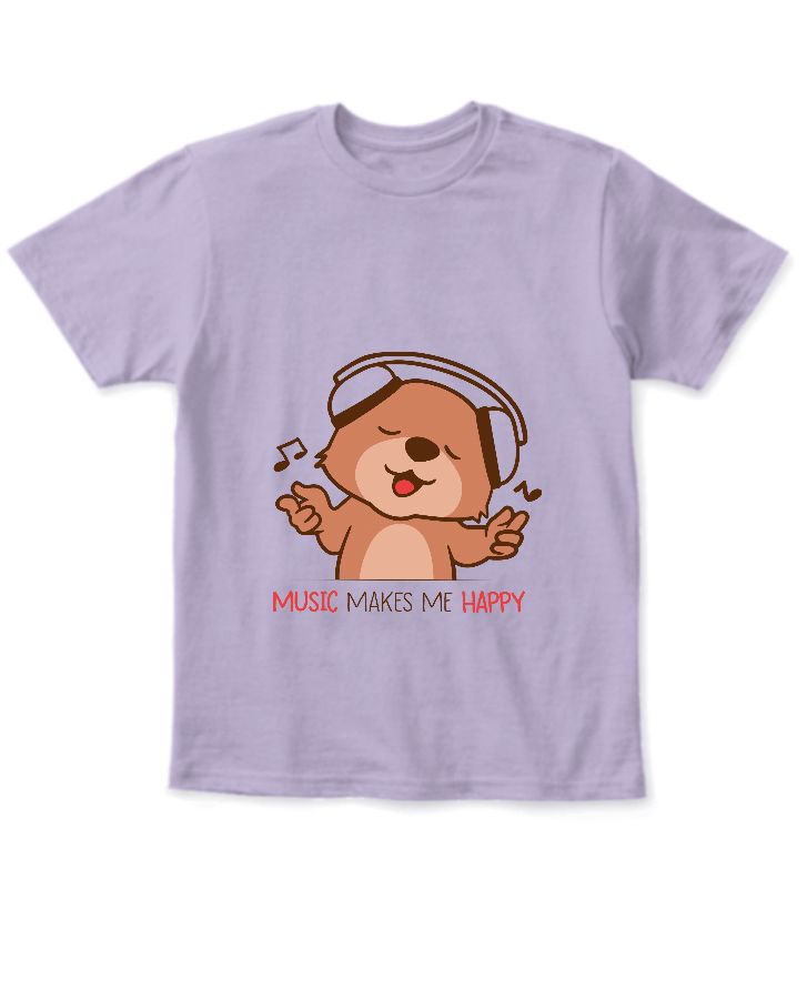 Music make me happy kid’s T-shirt  - Front