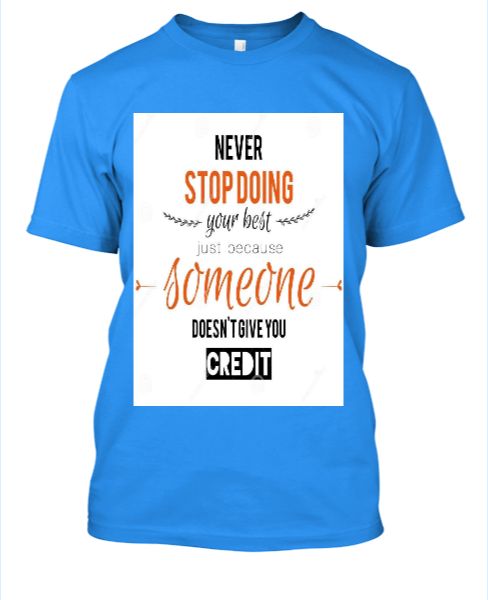 NEVER STOP DOING YOUR BEST - Front