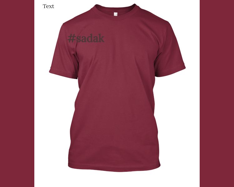 New #sadak t shirt  - Front