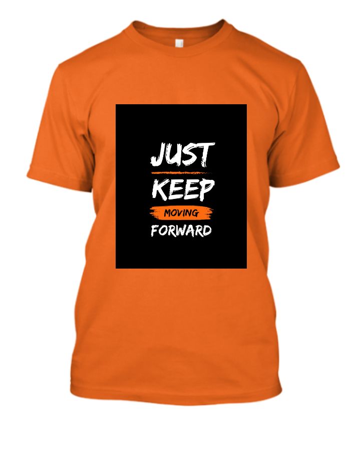 Orange T-shirt half sleeves - Front
