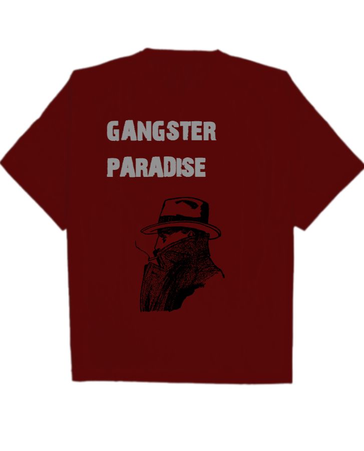 Oversized Gangster Paradise T shirt - Front
