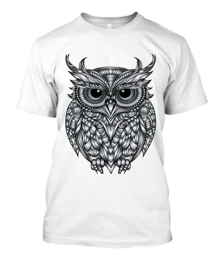 Owl print t shirt  - Front