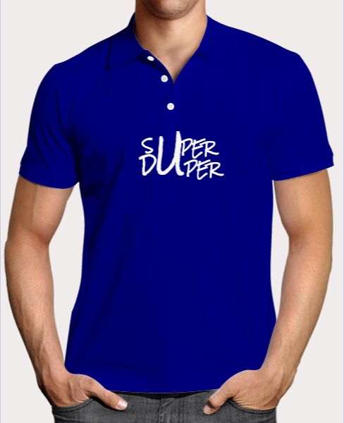 POLO T-SHIRT PRINTED OF ''SUPER DUPER'' - Front