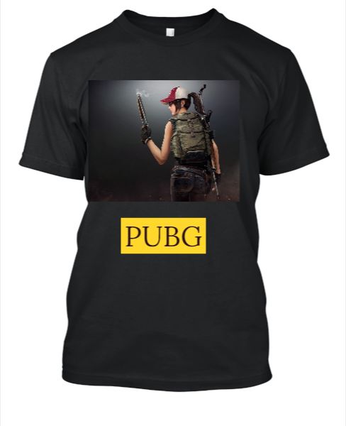 PUBG black t-shirt  - Front