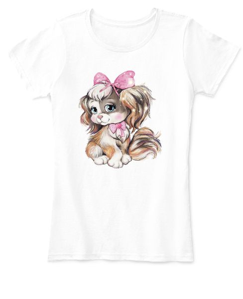 Papillon Dog Puppy Women's Tee - Front