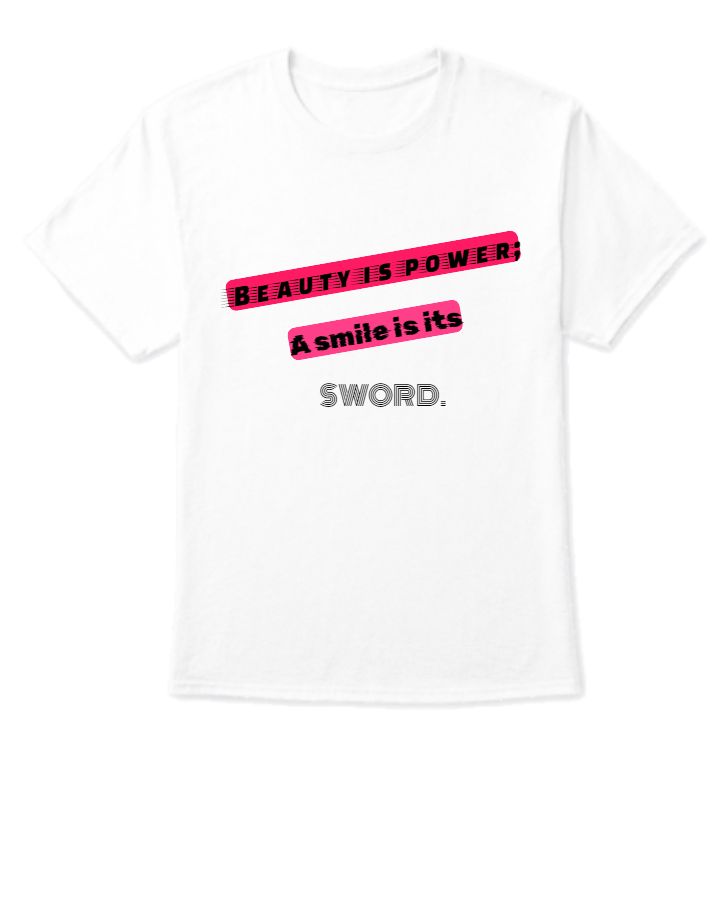 Powerful Sword Half-Sleeve T-shirt - Front