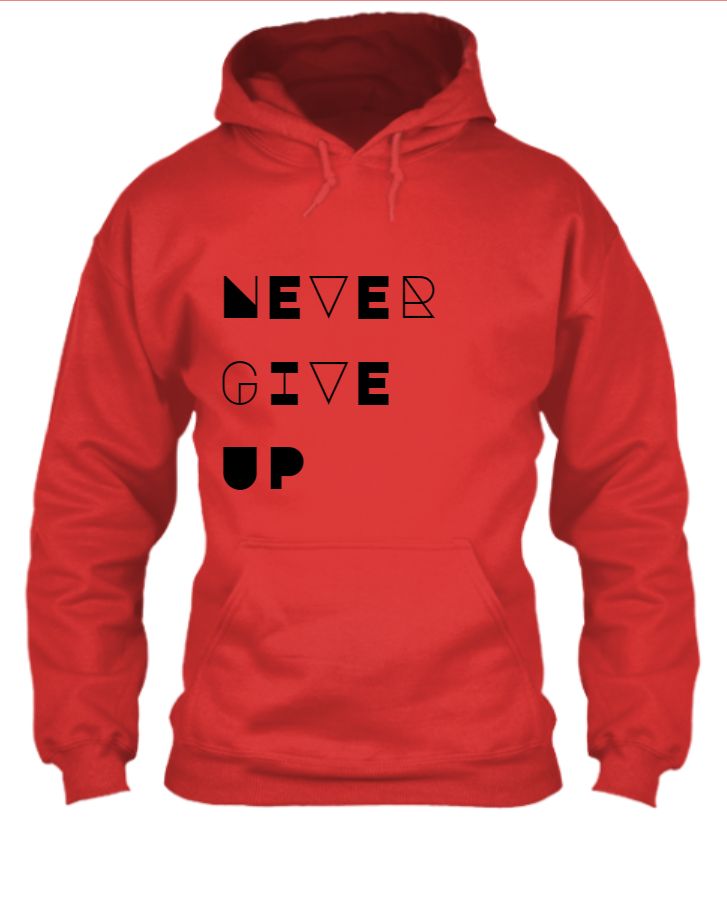 Red simple hoodie  - Front