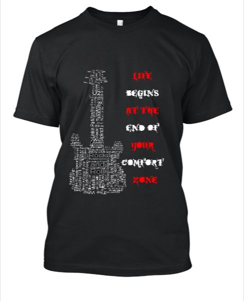 Rock band Motivational t shirt - Front