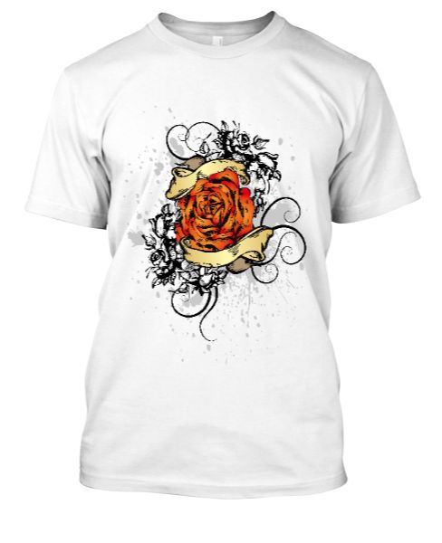 Rose (Custom Printed) T-shirt - Front
