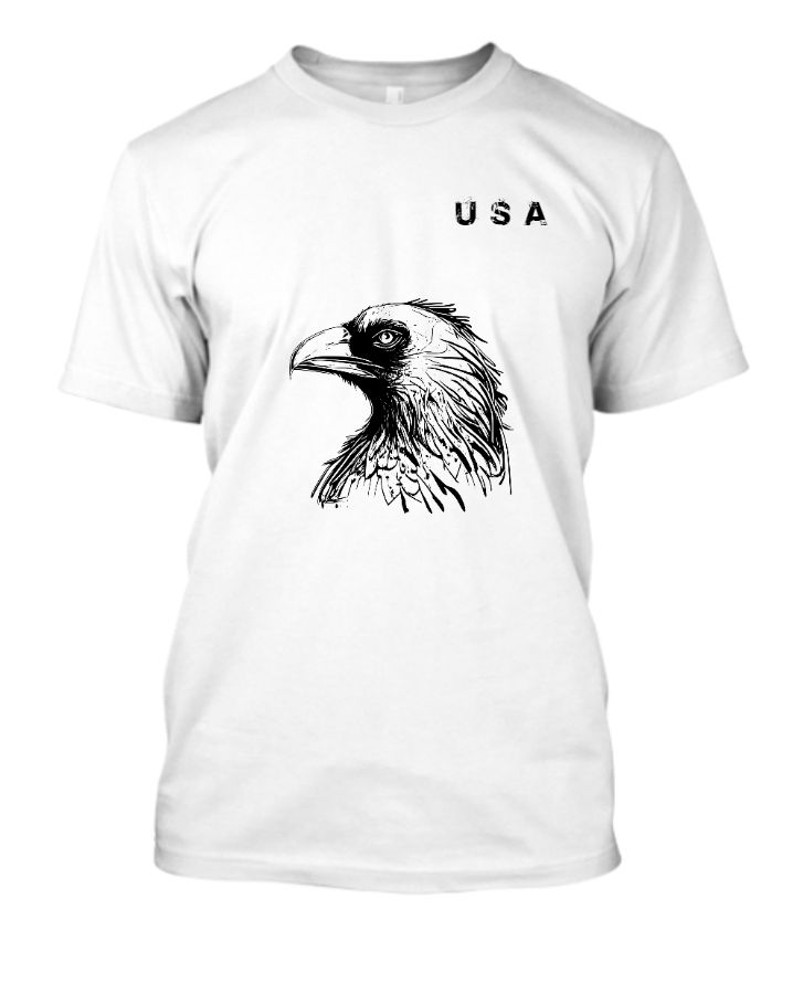 Round Neck T-shirt – Eagle Printed design - Front