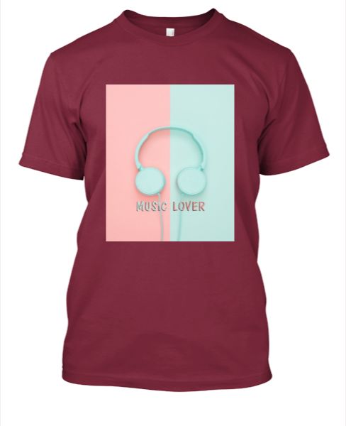 Round Neck music print T-shirt - Front