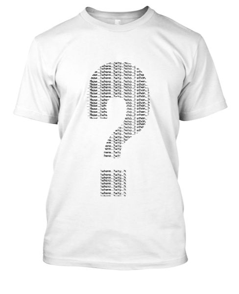 Life is full of questions_Round neck T-shirt(White color) for boys - Front