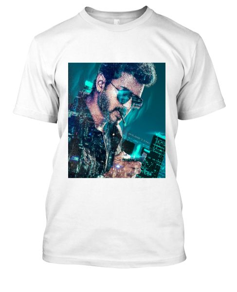 Sarkar Thalapathy Vijay Half hand T-Shirt - Front