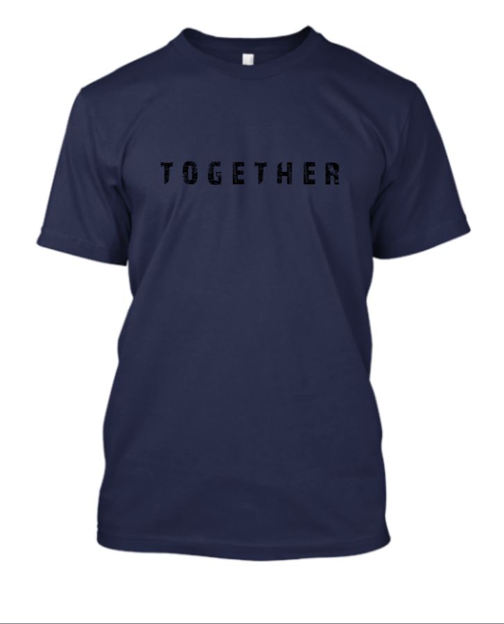 Simple Plain Navy Blue Coloured Tee Shirt - Front
