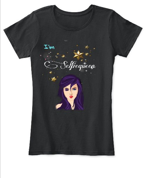 Stylish selfiequeen T-shirt for girls - Front