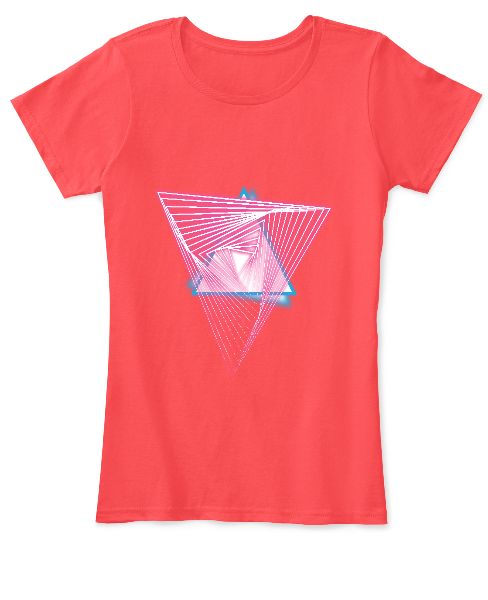 Triangle Shapes Neon Glow Women's tee - Front