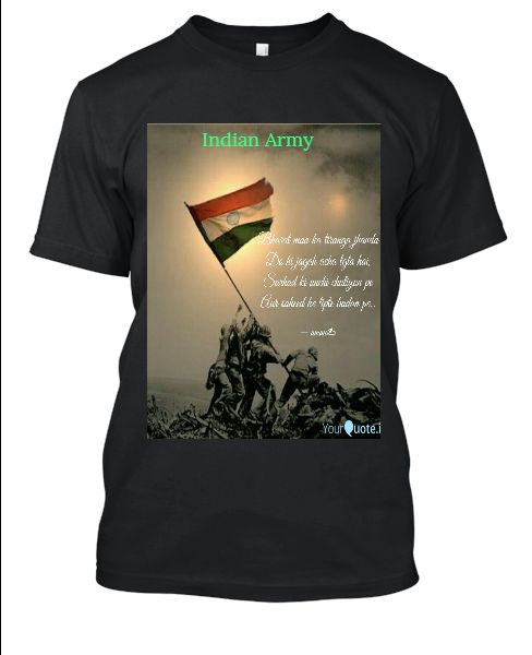 Trust on Indian Army t shirt - Front