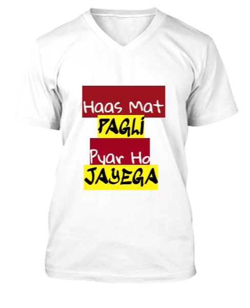 V neck MENS T shirt  - Front