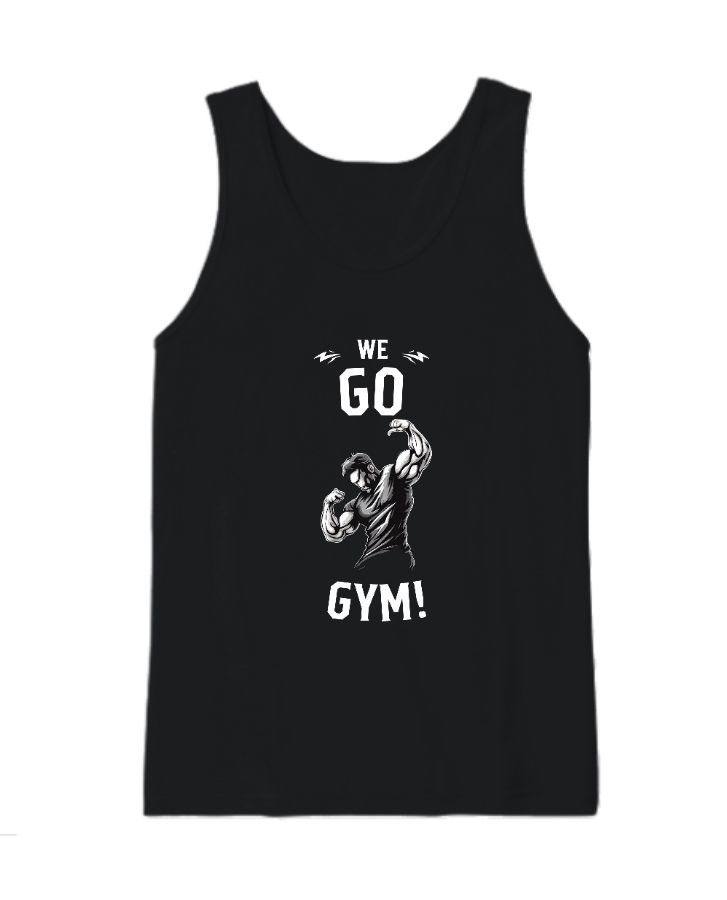 We Go Gym” Tanktop with Zyzz Pose men - Front
