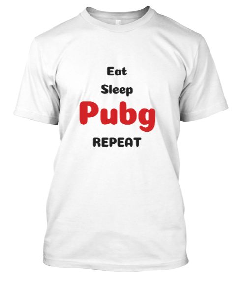 White Pubg Tshirt Limited Edition - Front