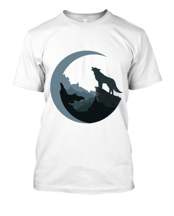 Wild and Stylish: Yellow Wolf Print T-Shirt – Unleash Your Inner Spirit! - Front