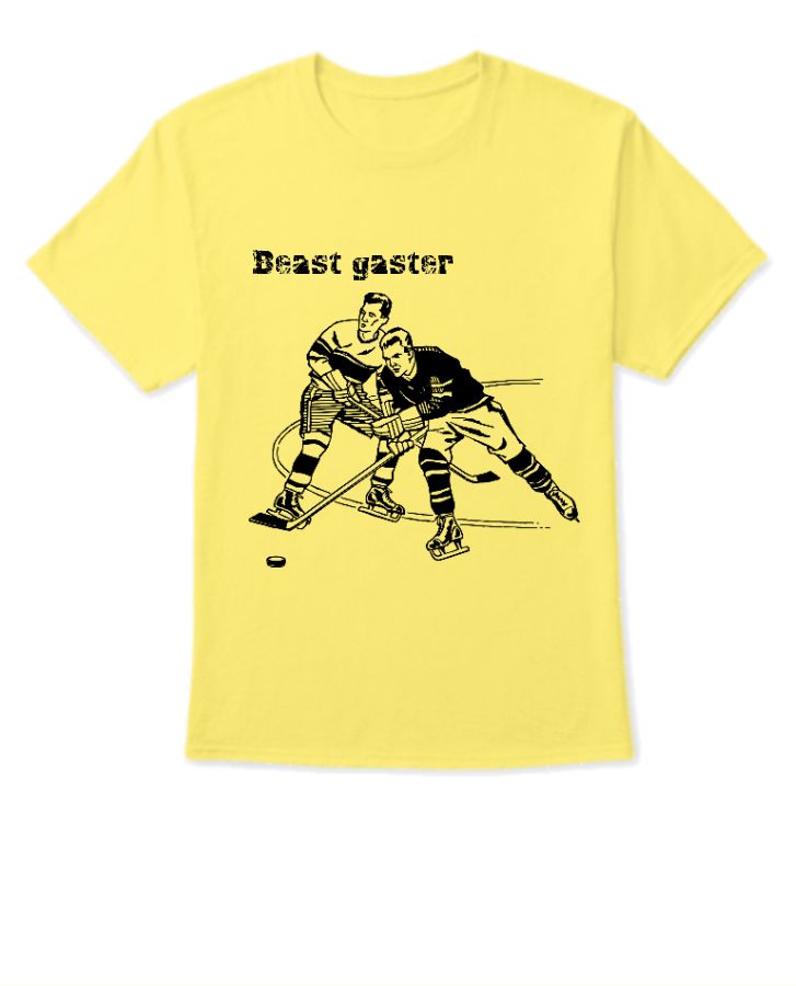 Yellow best gaster sports printed t shirt  - Front