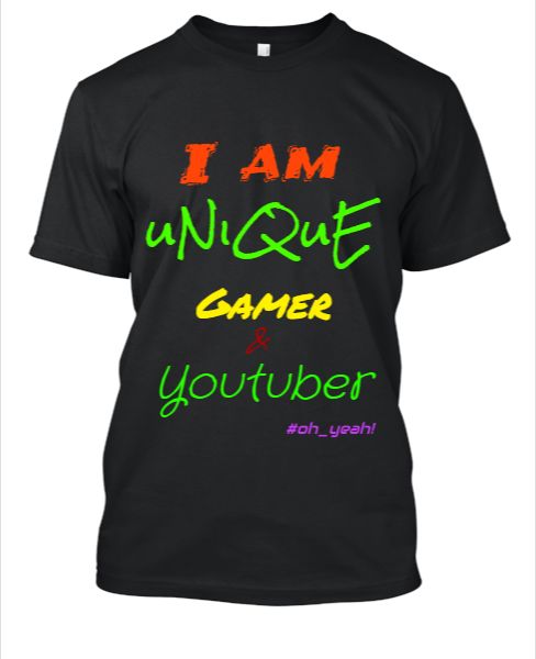 Youtuber t-shirt gamer - Front