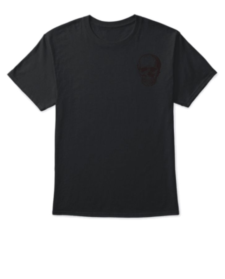 skull black t-shirt - Front