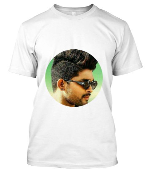 allu arjun t-shirt  with allu arjun autograph - Front