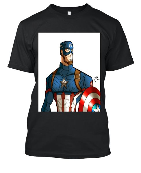 animated captain america (t-shirt) - Front
