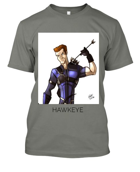 animated hawkeye (t-shirt) - Front