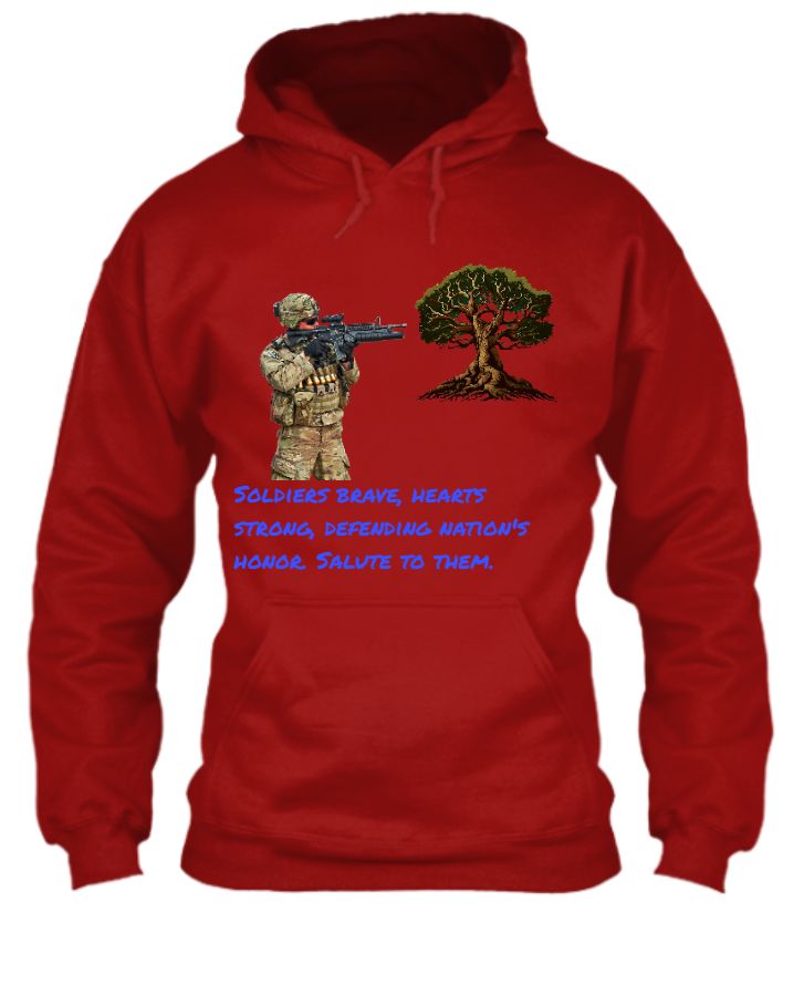 army winter hoodie - Front