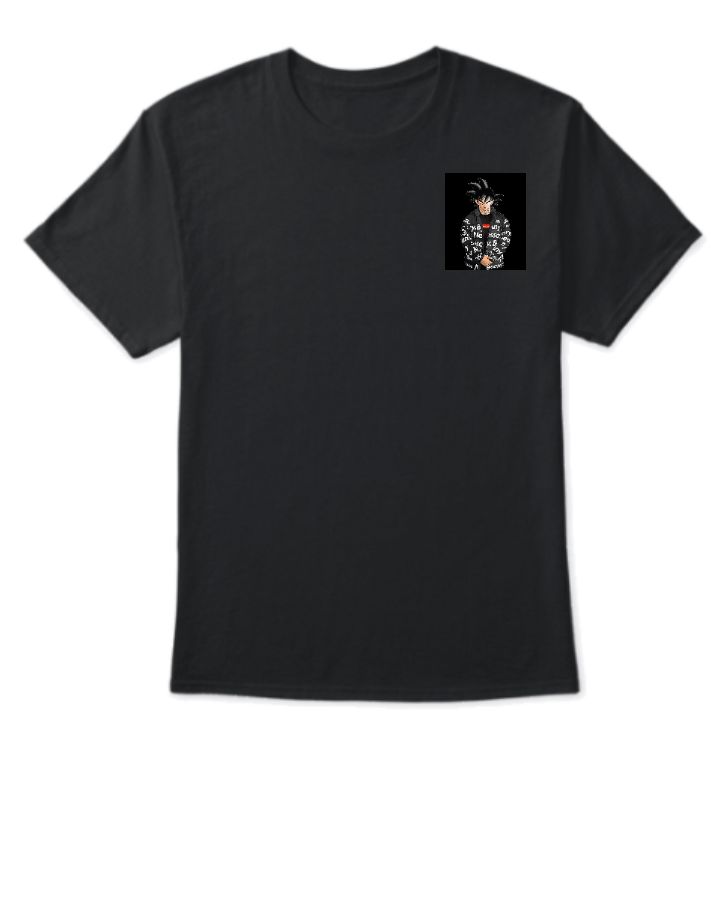 back print t shrit . drip goku back print - Front