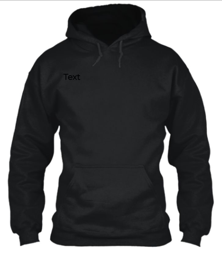 basic black hoodie - Front