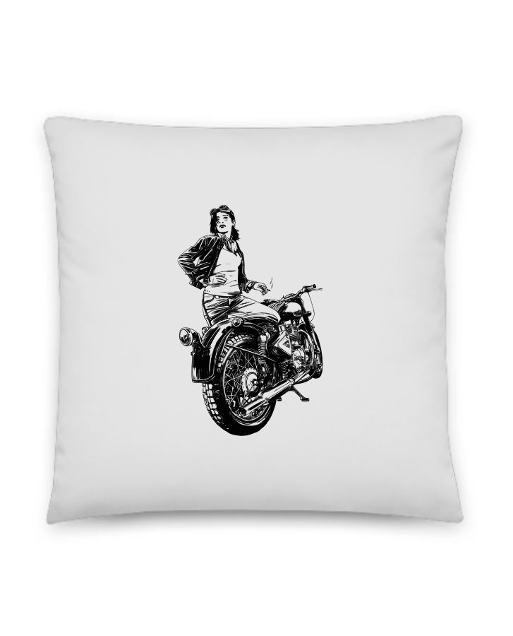 bikergirls pillow  - Front