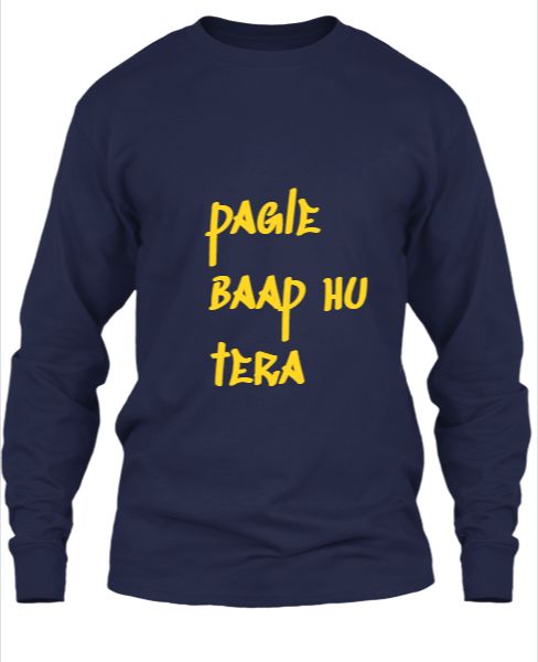   full  sleeve tee for biker,students,collagians - Front