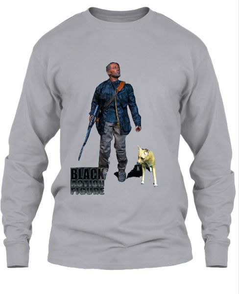 black action figure teeshirt  - Front