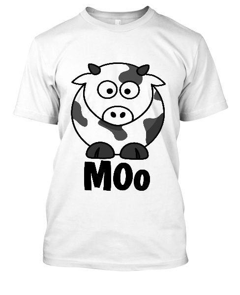 cute cow t-shirt - Front
